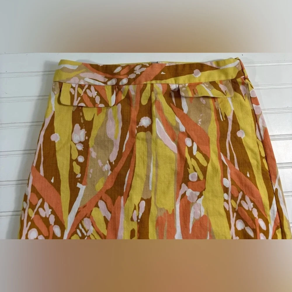 J. Crew Yellow Printed Mini Skirt